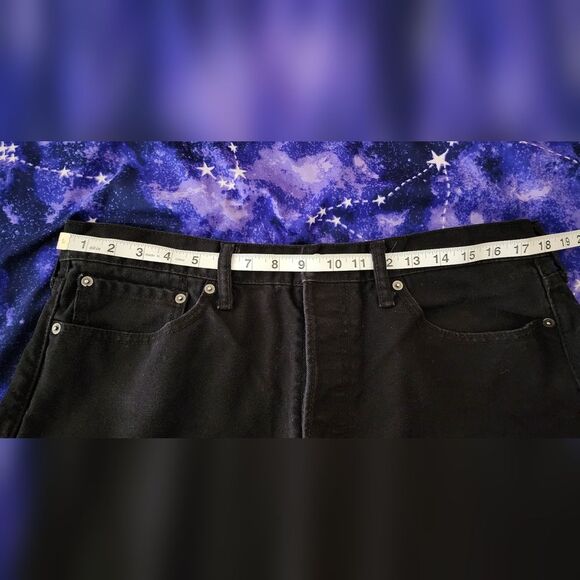 Levi's 562 Men's 36/27 Button‎ Fly Black Denim Jeans Straight - Picture 6 of 6